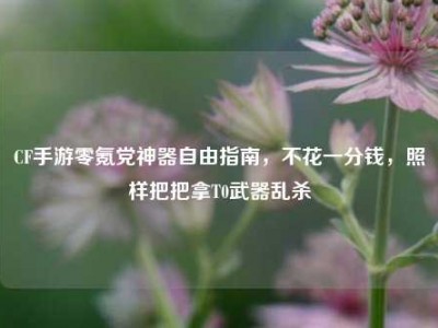 CF手游零氪党神器自由指南，不花一分钱，照样把把拿T0武器乱杀