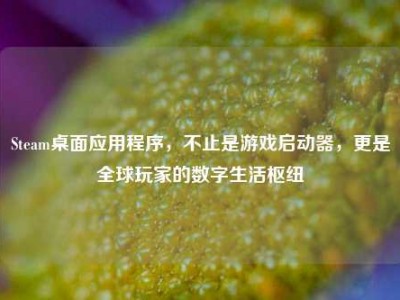 Steam桌面应用程序，不止是游戏启动器，更是全球玩家的数字生活枢纽