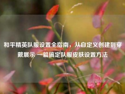 和平精英队服设置全指南，从自定义创建到穿戴展示 一篇搞定队服皮肤设置方法