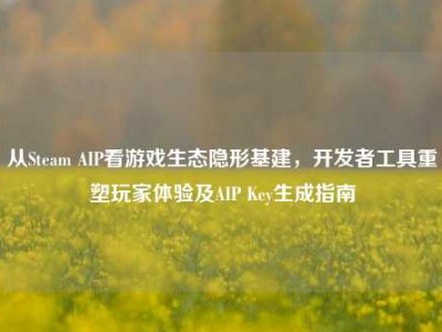 从Steam AIP看游戏生态隐形基建，开发者工具重塑玩家体验及AIP Key生成指南
