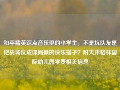 和平精英踩点音乐里的小学生，不是坑队友是把战场玩成课间操的快乐搭子？附天津格林国际幼儿园学费相关信息
