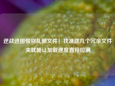 逆战进图慢别乱删文件！找准这几个冗余文件夹就能让加载速度直接拉满