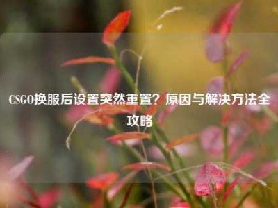 CSGO换服后设置突然重置？原因与解决方法全攻略