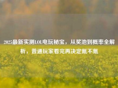 2025最新实测LOL电玩秘宝，从奖池到概率全解析，普通玩家看完再决定氪不氪