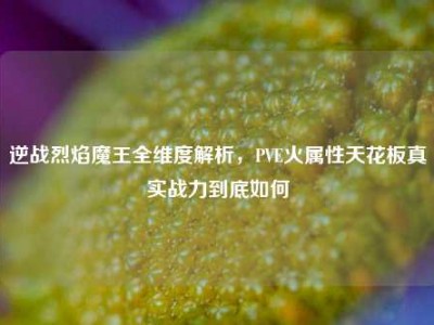 逆战烈焰魔王全维度解析，PVE火属性天花板真实战力到底如何