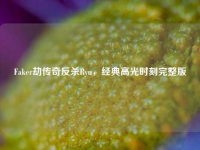 Faker劫传奇反杀Ryu，经典高光时刻完整版