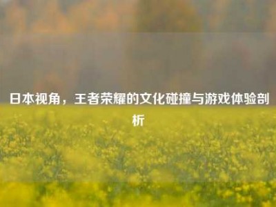 日本视角，王者荣耀的文化碰撞与游戏体验剖析