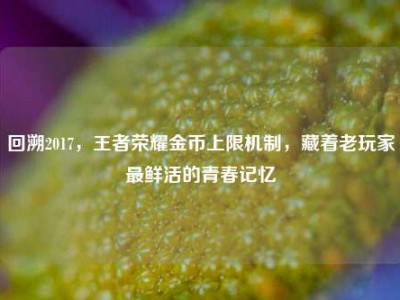 回溯2017，王者荣耀金币上限机制，藏着老玩家最鲜活的青春记忆