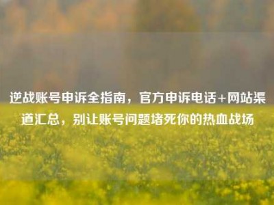 逆战账号申诉全指南，官方申诉电话+网站渠道汇总，别让账号问题堵死你的热血战场