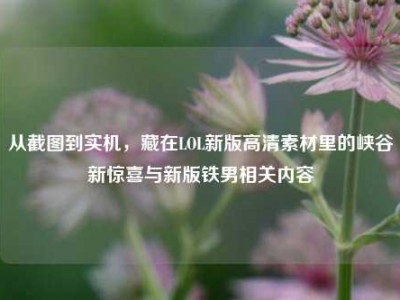 从截图到实机，藏在LOL新版高清素材里的峡谷新惊喜与新版铁男相关内容
