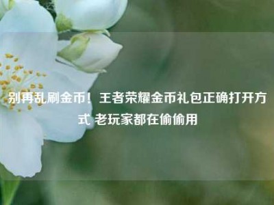 别再乱刷金币！王者荣耀金币礼包正确打开方式 老玩家都在偷偷用