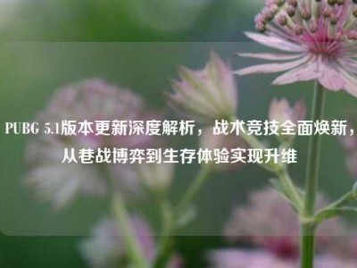 PUBG 5.1版本更新深度解析，战术竞技全面焕新，从巷战博弈到生存体验实现升维