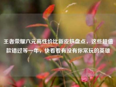 王者荣耀六元高性价比新皮肤盘点，这些超值款错过等一年，快看看有没有你常玩的英雄