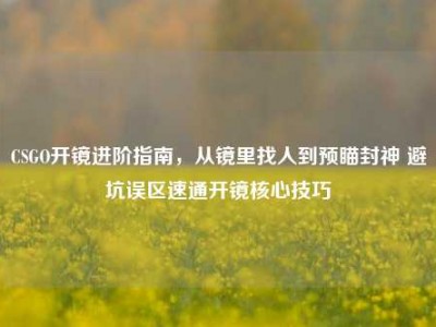 CSGO开镜进阶指南，从镜里找人到预瞄封神 避坑误区速通开镜核心技巧