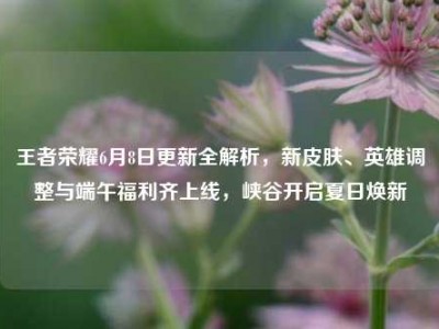 王者荣耀6月8日更新全解析，新皮肤、英雄调整与端午福利齐上线，峡谷开启夏日焕新