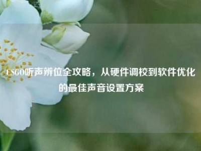 CSGO听声辨位全攻略，从硬件调校到软件优化的最佳声音设置方案