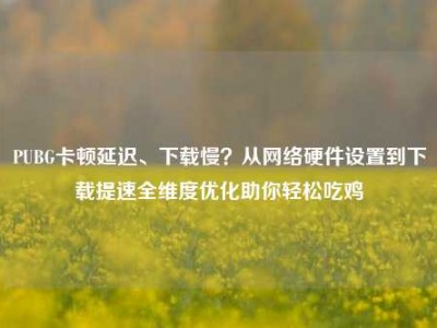 PUBG卡顿延迟、下载慢？从网络硬件设置到下载提速全维度优化助你轻松吃鸡