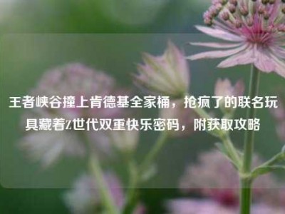 王者峡谷撞上肯德基全家桶，抢疯了的联名玩具藏着Z世代双重快乐密码，附获取攻略