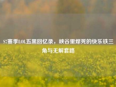 S7赛季LOL五黑回忆录，峡谷里焊死的快乐铁三角与无解套路