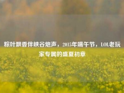 粽叶飘香伴峡谷炮声，2015年端午节，LOL老玩家专属的盛夏初章