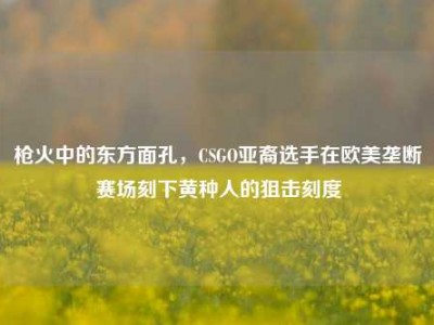 枪火中的东方面孔，CSGO亚裔选手在欧美垄断赛场刻下黄种人的狙击刻度