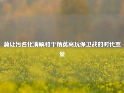莫让污名化消解和平精英高玩保卫战的时代重量
