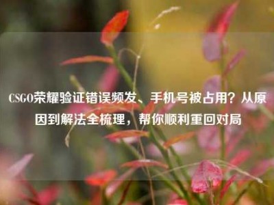 CSGO荣耀验证错误频发、手机号被占用？从原因到解法全梳理，帮你顺利重回对局