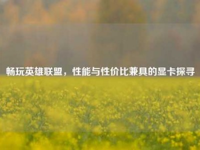 畅玩英雄联盟，性能与性价比兼具的显卡探寻