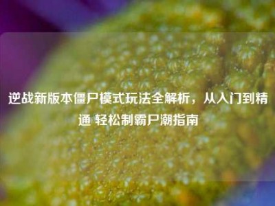 逆战新版本僵尸模式玩法全解析，从入门到精通 轻松制霸尸潮指南