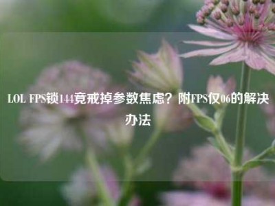 LOL FPS锁144竟戒掉参数焦虑？附FPS仅06的解决办法