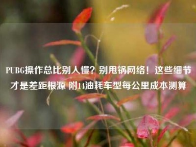PUBG操作总比别人慢？别甩锅网络！这些细节才是差距根源 附14油耗车型每公里成本测算