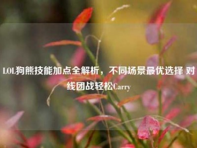 LOL狗熊技能加点全解析，不同场景最优选择 对线团战轻松Carry