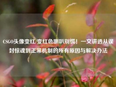 CSGO头像变红/变红色喇叭别慌！一文讲透从误封惊魂到正常机制的所有原因与解决办法