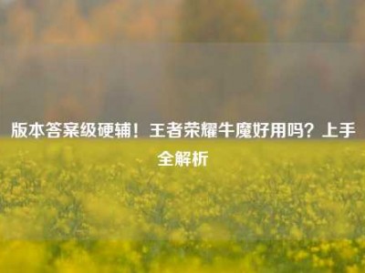版本答案级硬辅！王者荣耀牛魔好用吗？上手全解析