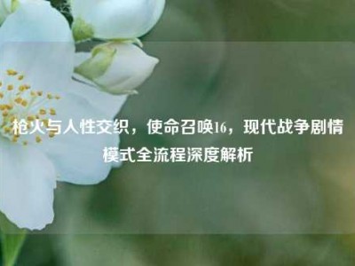枪火与人性交织，使命召唤16，现代战争剧情模式全流程深度解析