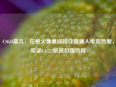 CSGO嘉儿，在枪火像素间接住普通人电竞热爱，见证CA722航班归国历程