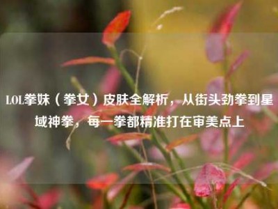 LOL拳妹（拳女）皮肤全解析，从街头劲拳到星域神拳，每一拳都精准打在审美点上