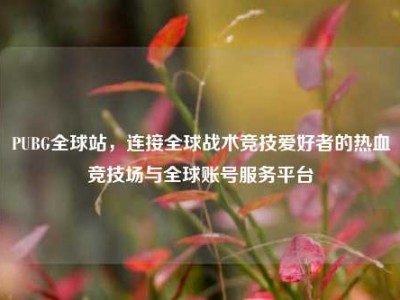 PUBG全球站，连接全球战术竞技爱好者的热血竞技场与全球账号服务平台