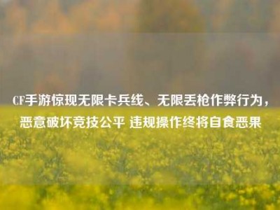 CF手游惊现无限卡兵线、无限丢枪作弊行为，恶意破坏竞技公平 违规操作终将自食恶果