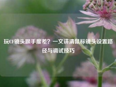 玩CF镜头跟手度差？一文讲清鼠标镜头设置路径与调试技巧
