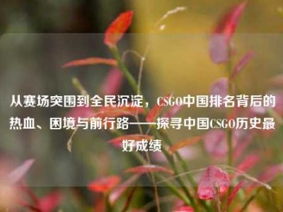 从赛场突围到全民沉淀，CSGO中国排名背后的热血、困境与前行路——探寻中国CSGO历史最好成绩