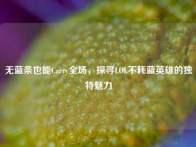 无蓝条也能Carry全场，探寻LOL不耗蓝英雄的独特魅力