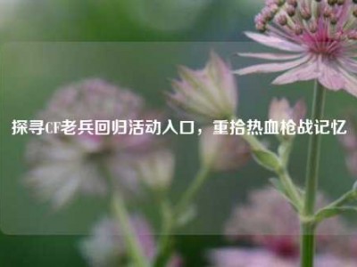 探寻CF老兵回归活动入口，重拾热血枪战记忆