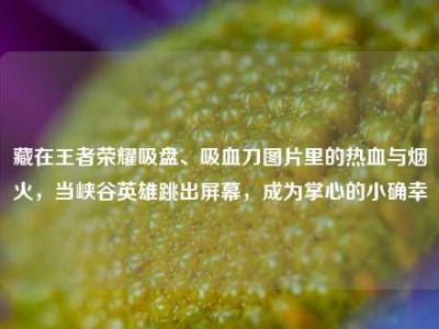藏在王者荣耀吸盘、吸血刀图片里的热血与烟火，当峡谷英雄跳出屏幕，成为掌心的小确幸