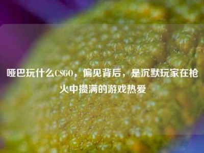哑巴玩什么CSGO，偏见背后，是沉默玩家在枪火中攒满的游戏热爱