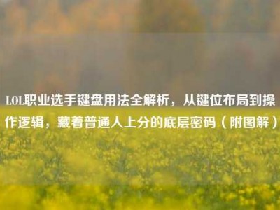 LOL职业选手键盘用法全解析，从键位布局到操作逻辑，藏着普通人上分的底层密码（附图解）