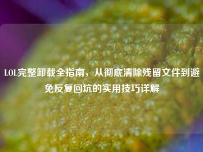 LOL完整卸载全指南，从彻底清除残留文件到避免反复回坑的实用技巧详解
