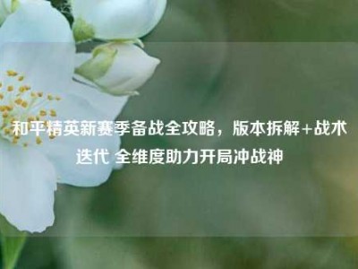 和平精英新赛季备战全攻略，版本拆解+战术迭代 全维度助力开局冲战神