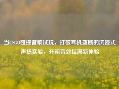 当CSGO碰撞音响试玩，打破耳机垄断的沉浸式声场实验，开箱音效拉满新体验
