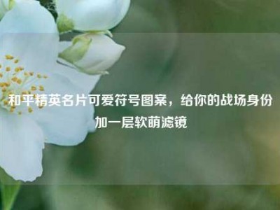 和平精英名片可爱符号图案，给你的战场身份加一层软萌滤镜
